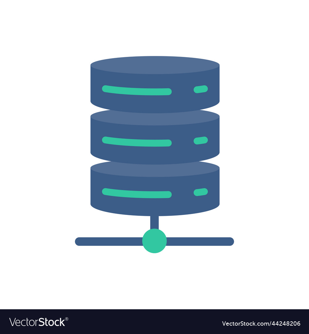 Datenbank zur Speicherung großer Daten in der Cloud Vector Image Datenbank zur Speicherung großer Daten in der Cloud