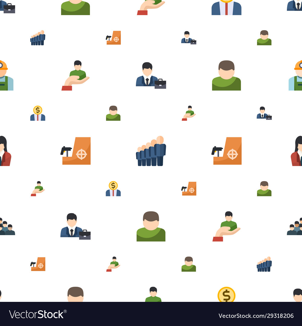 Avatar icons pattern seamless included editable vector image Avatar icons pattern seamless included editable