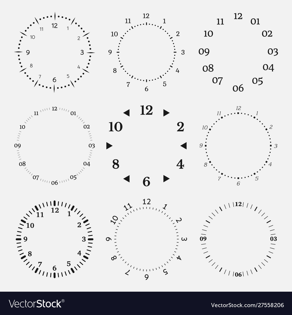 Clock face on a white background