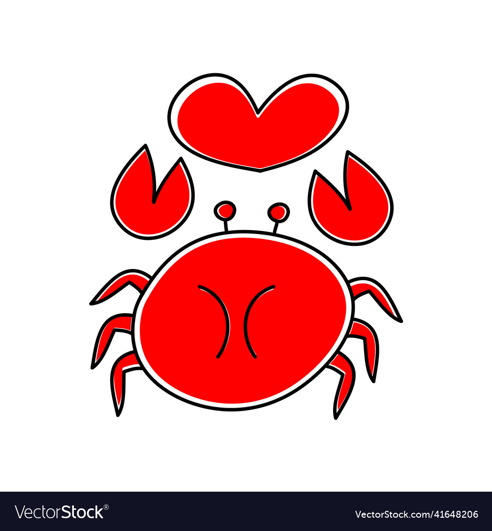 Crab with a heart