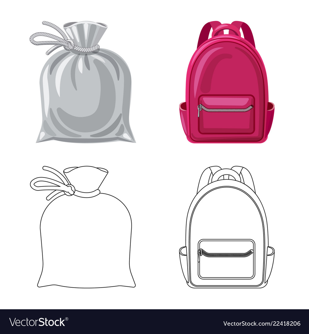Isolated object of suitcase and baggage sign vector image Isolated object of suitcase and baggage sign