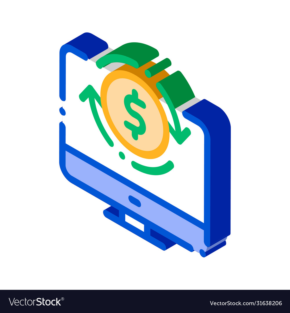 Isometrisches Ikone des Geldkontos vector image Isometrisches Ikone des Geldkontos