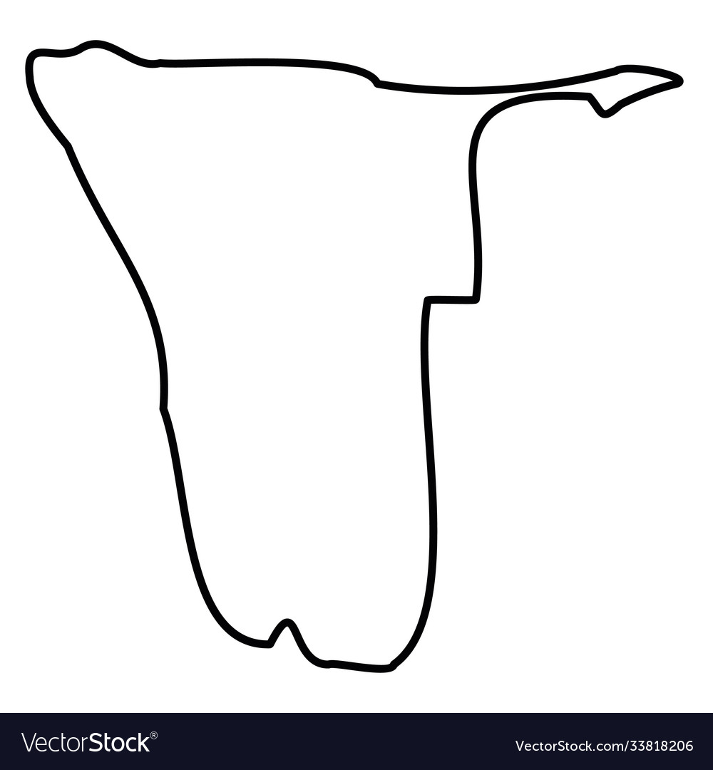 namibia-solid-black-outline-border-map-vector-image