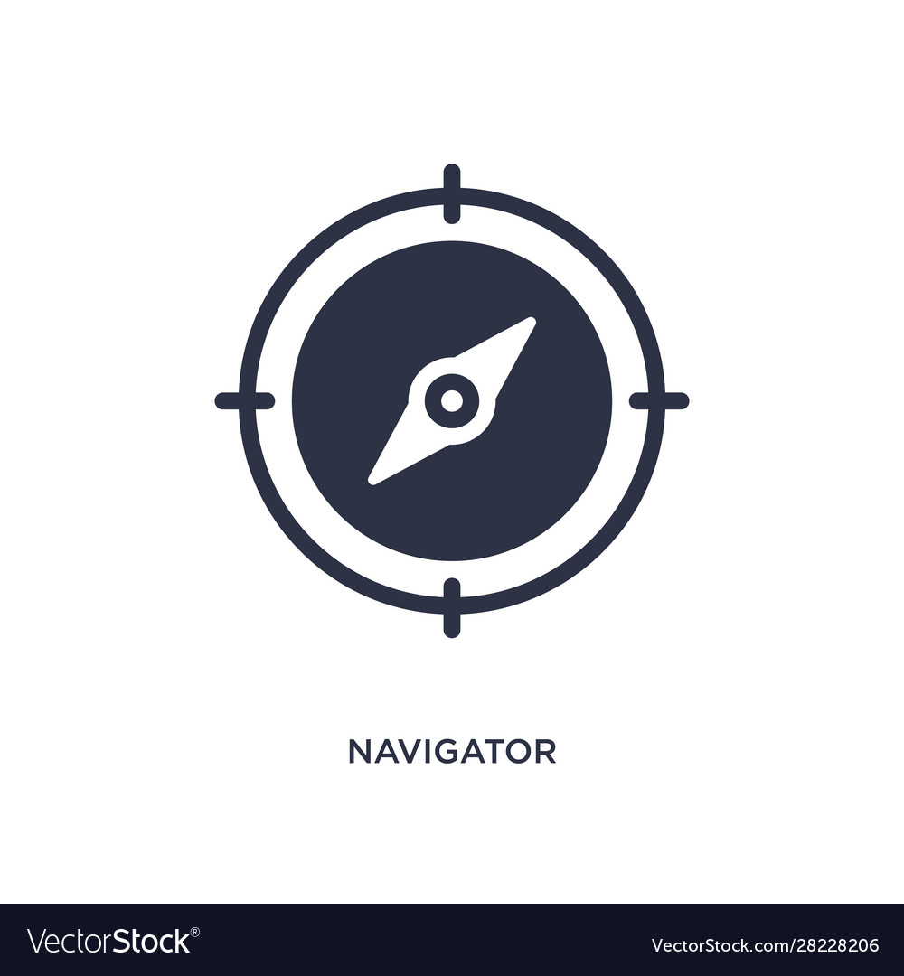 Navigator icon on white background simple element Vector Image