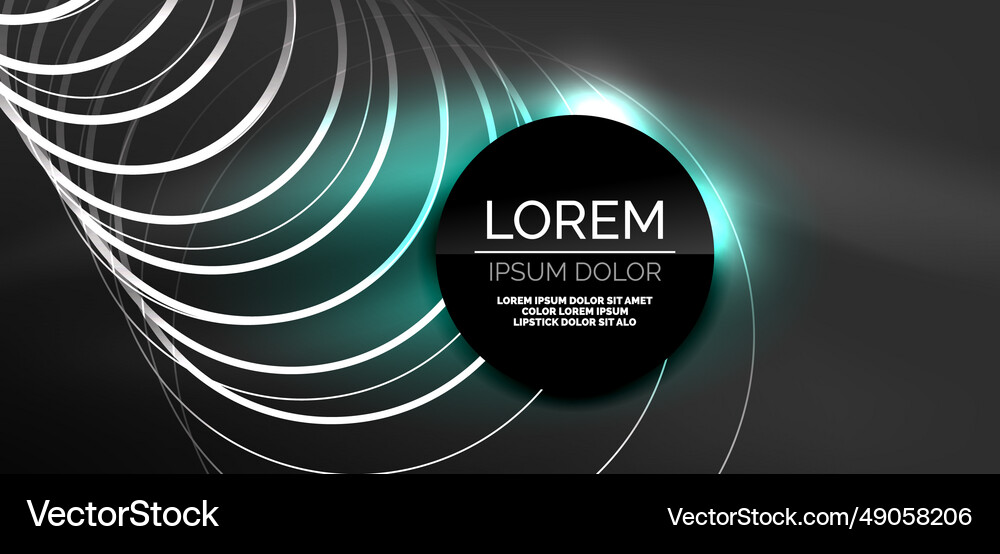 Neon lines and waves abstract background techno Vector Image