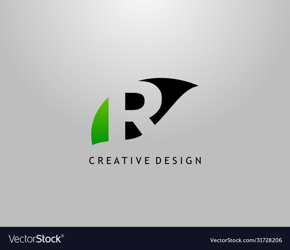 R letter logo modern abstract hidden r Royalty Free Vector