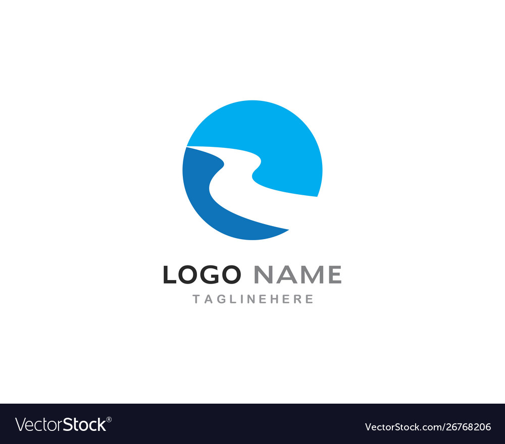 River logo template Royalty Free Vector Image - VectorStock