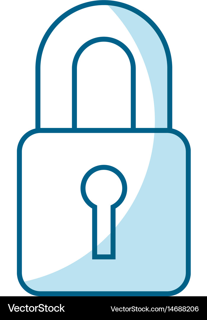 Safe secure padlock icon Royalty Free Vector Image