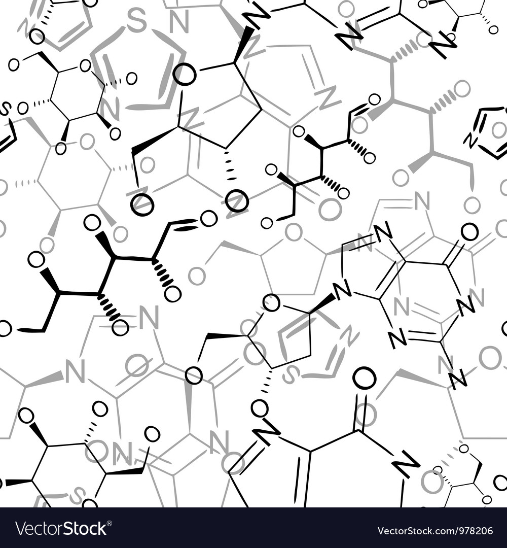 Seamless chemical pattern Royalty Free Vector Image