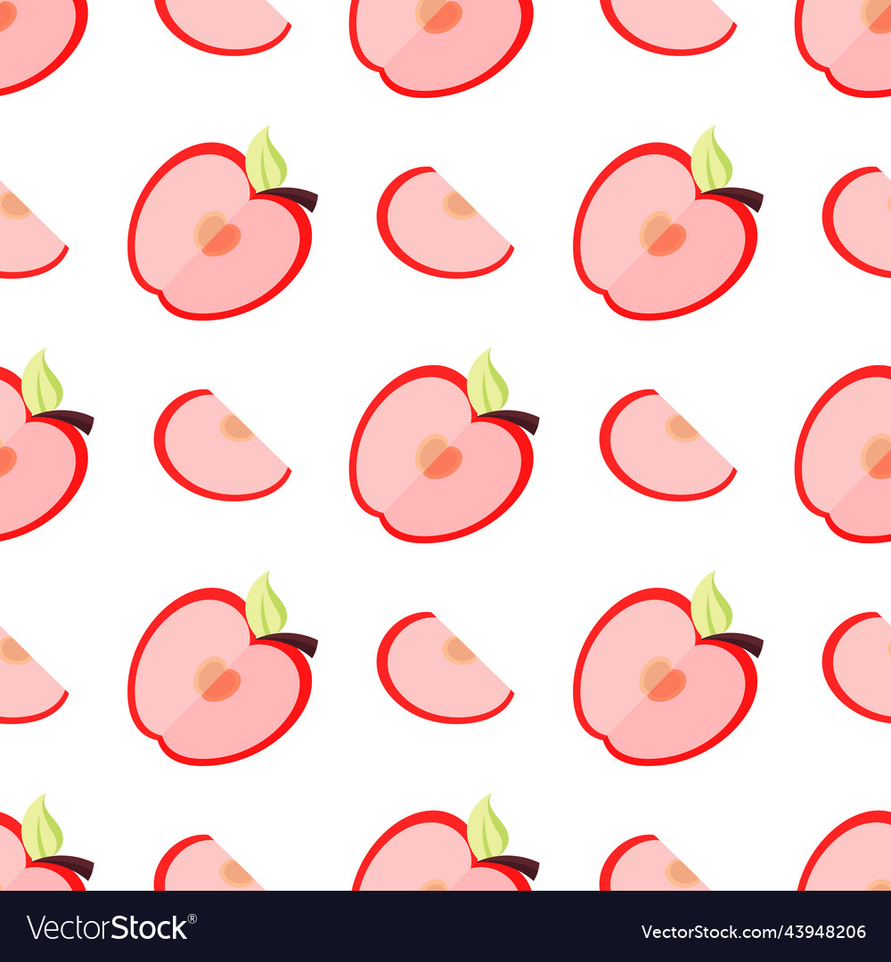 Seamless pattern of apples Vector Image Seamless pattern of apples