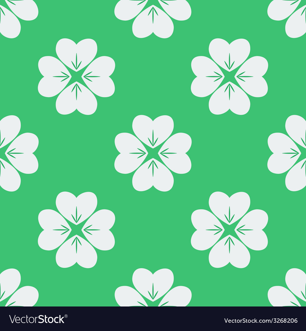Seamless pattern with clovers