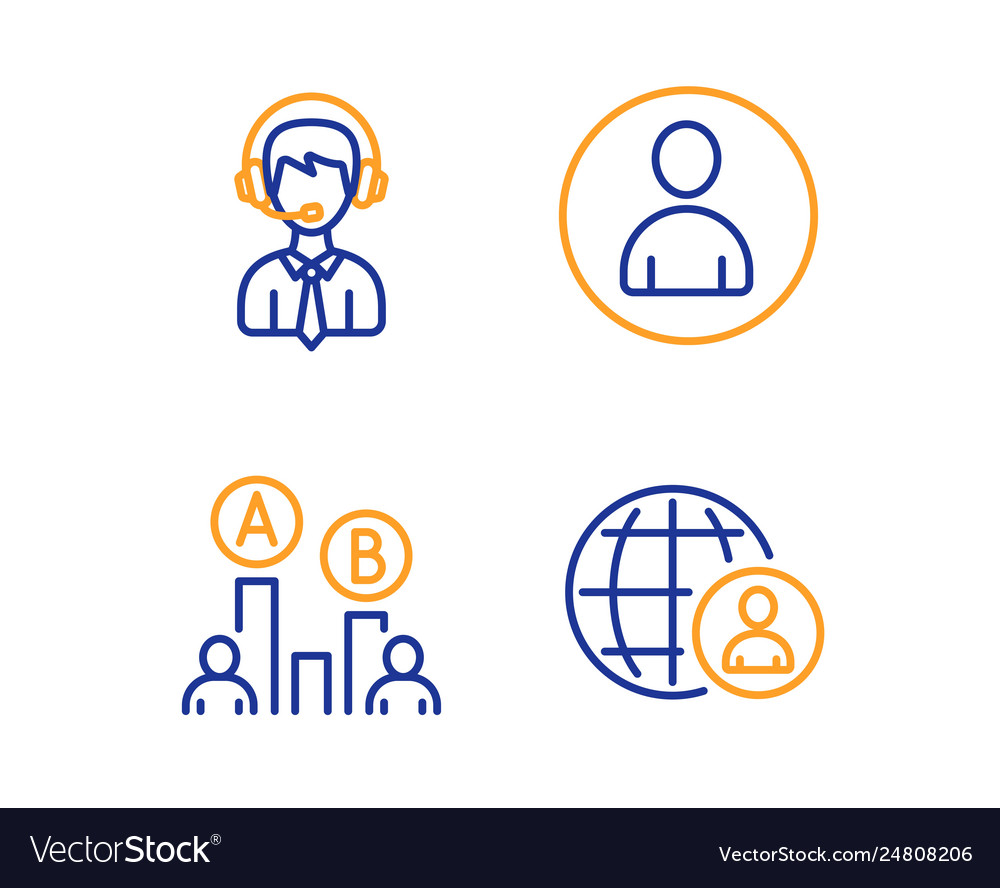 Shipping support ab testing and avatar icons set