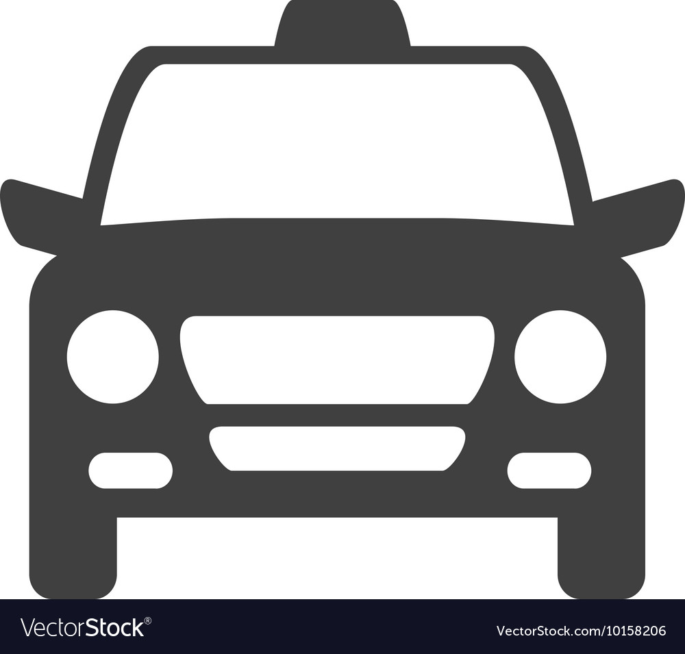 Taxi transportation auto icon graphic Royalty Free Vector