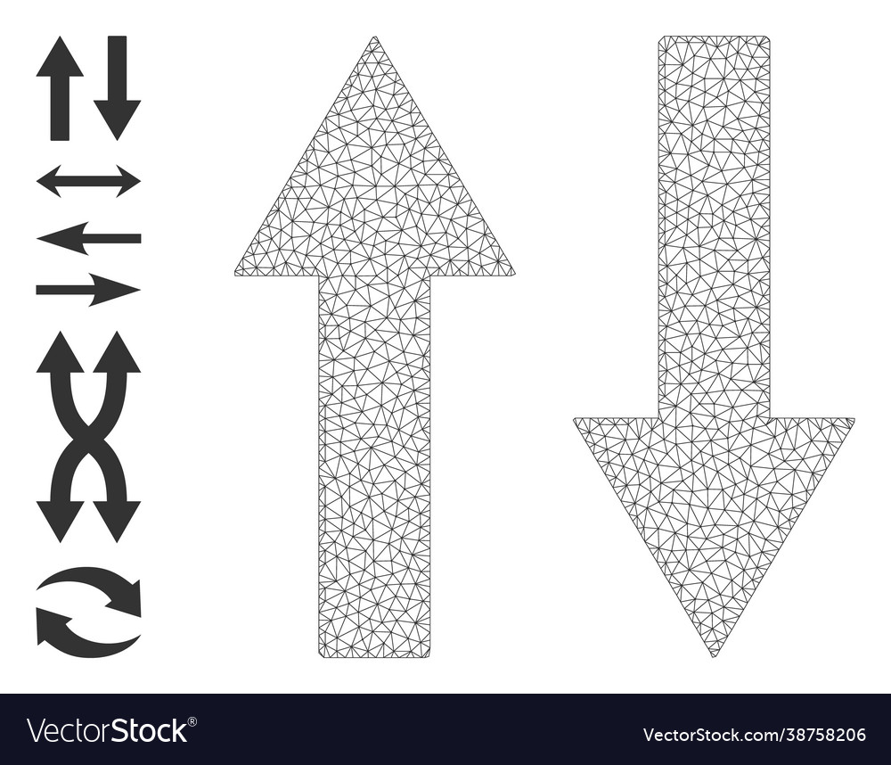 Web net vertical flip arrows icon with simple