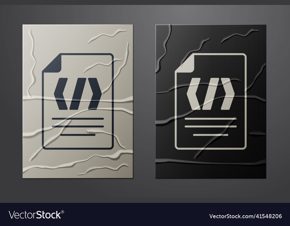 White binary code icon isolated on crumpled paper Vector Image White binary code icon isolated on crumpled paper