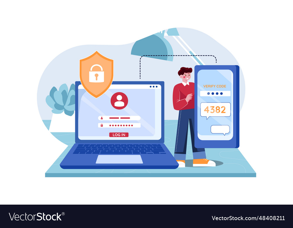 2fa two steps authentication vector image 2fa two steps authentication