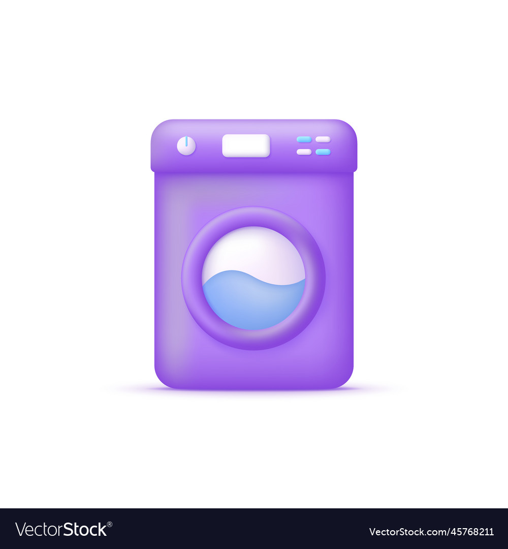 3d washing machine Royalty Free Vector Image - VectorStock