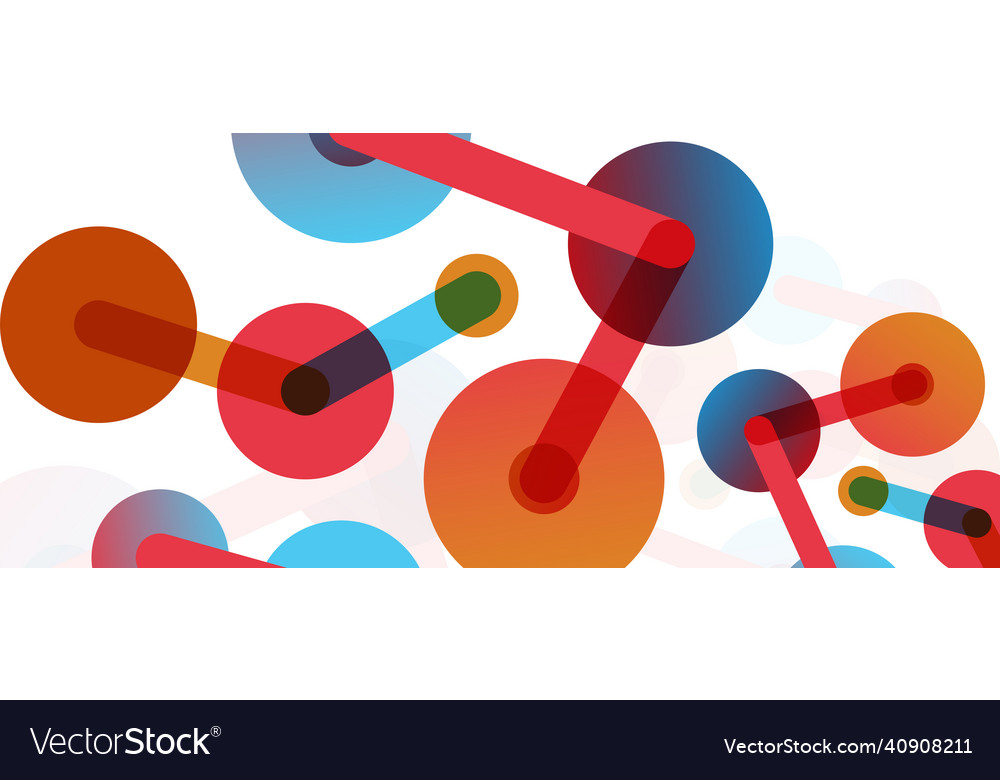 Abstract background round dots connected by lines Vector Image Abstract background round dots connected by lines