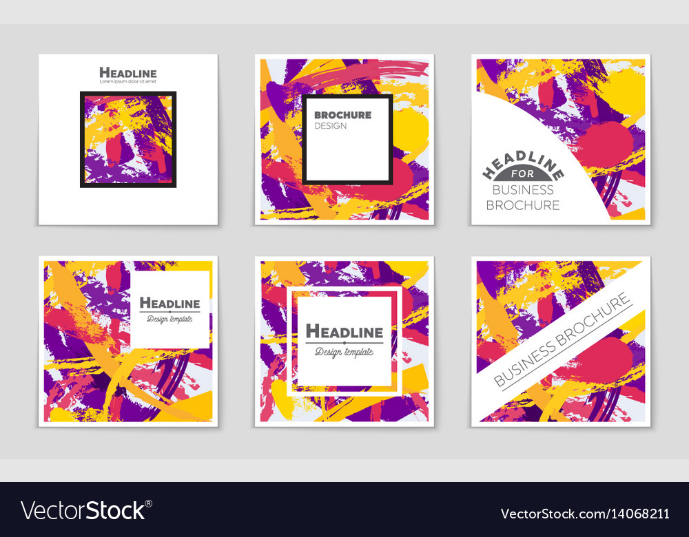 Abstract layout background set for art