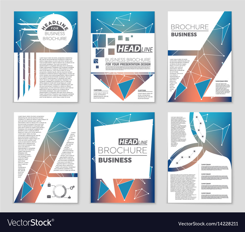 Abstract layout background set for art
