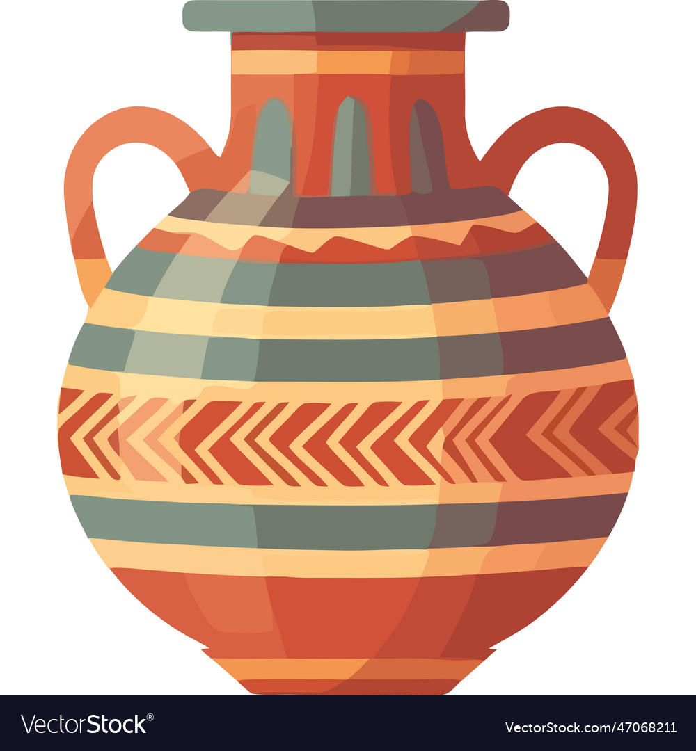 Ancient amphora pottery vase Royalty Free Vector Image