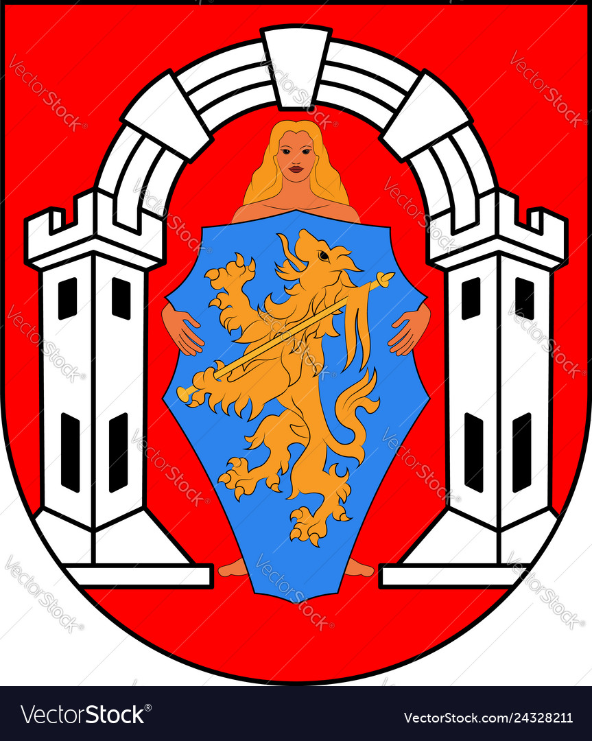 Coat of arms of vukovar in vukovar-srijem county Vector Image