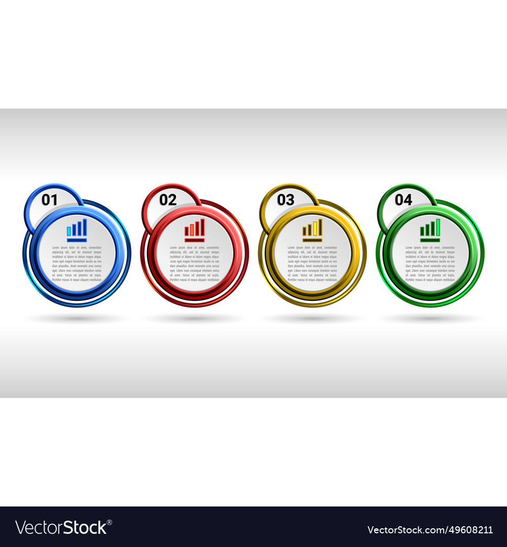 Design element for a four-step infographic