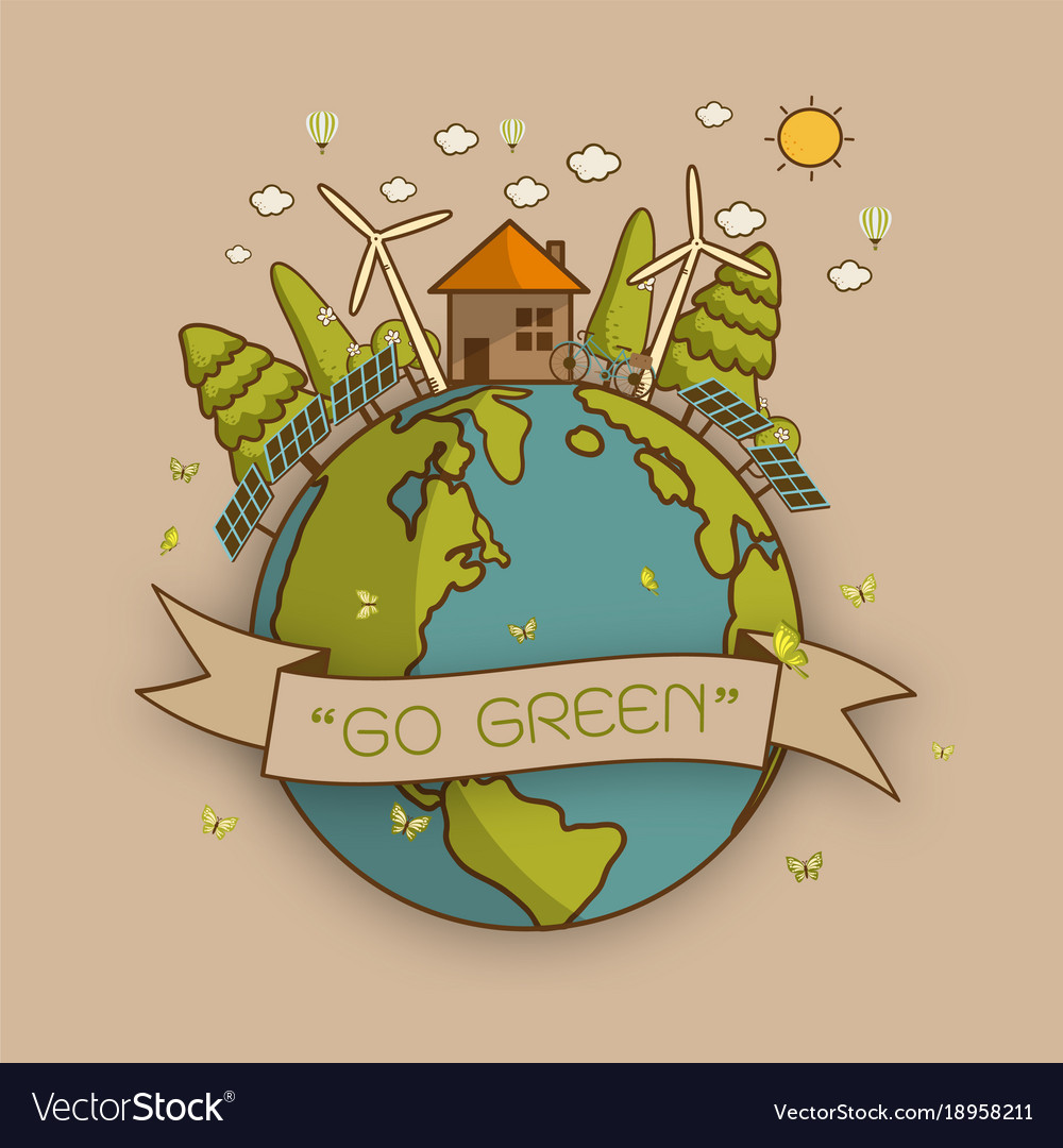 Eco earth Royalty Free Vector Image - VectorStock