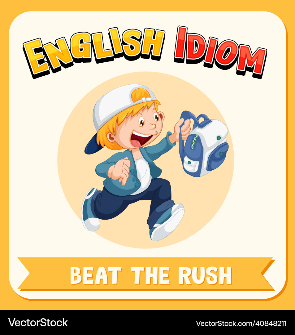 English idiom with picture description for beat Vector Image