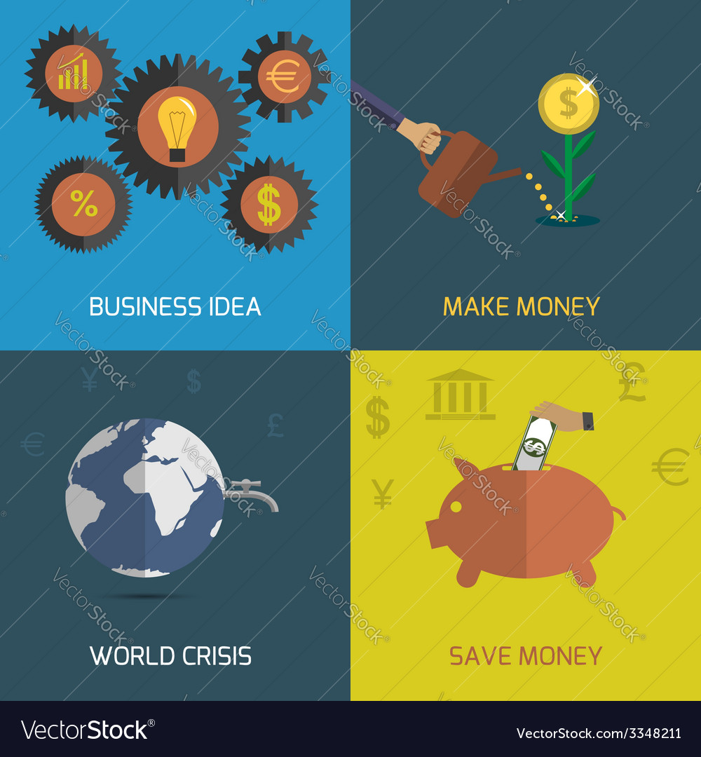 Flat design icon set