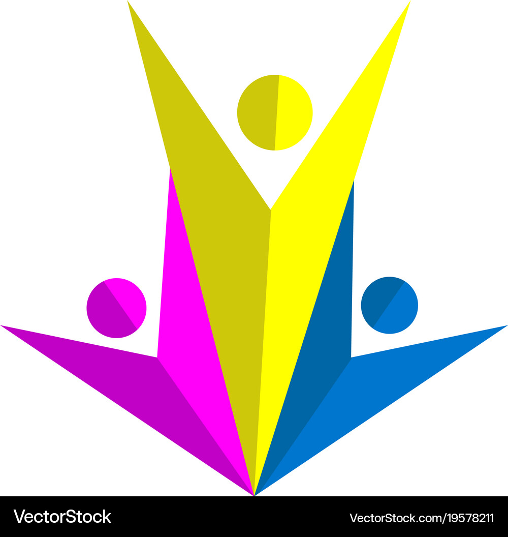 Isolated teamwork logo Royalty Free Vector Image