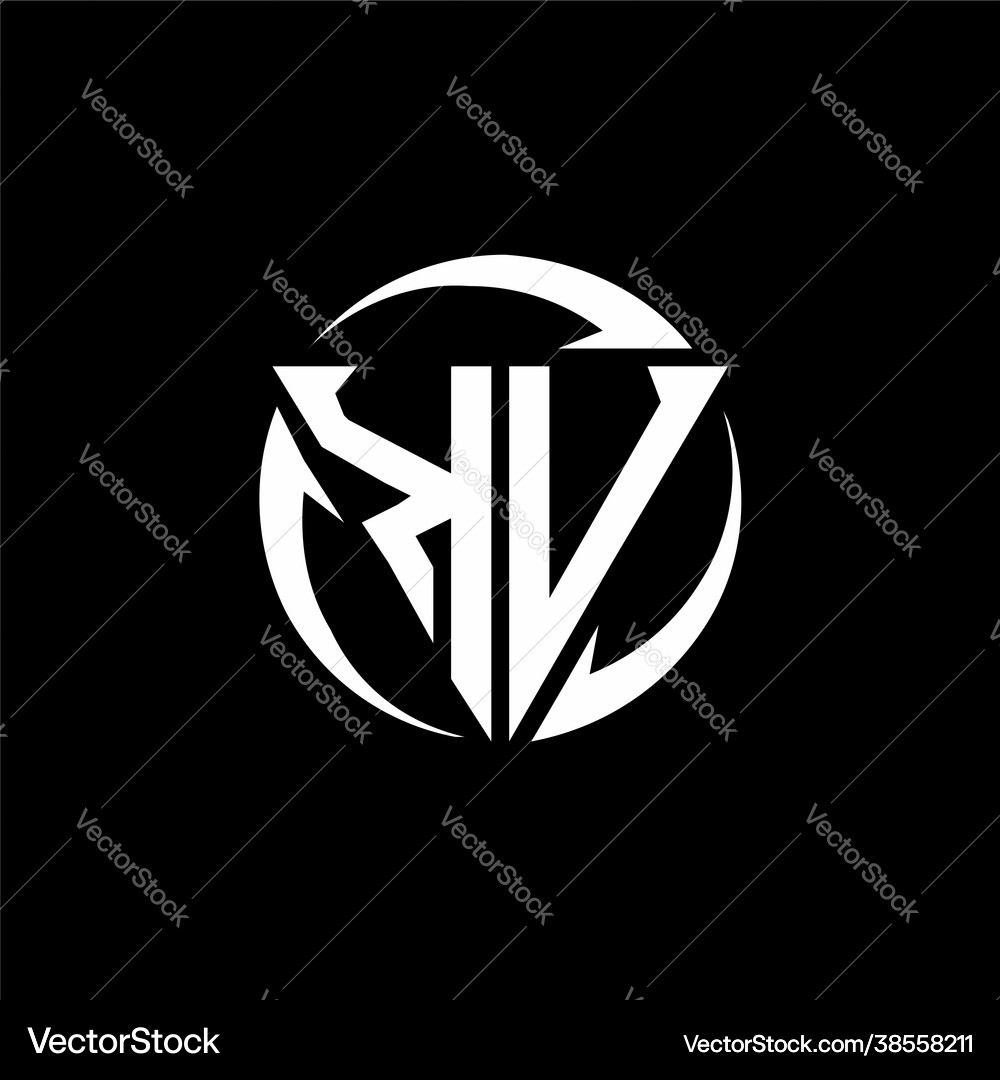 Kv logo monogram design template Royalty Free Vector Image
