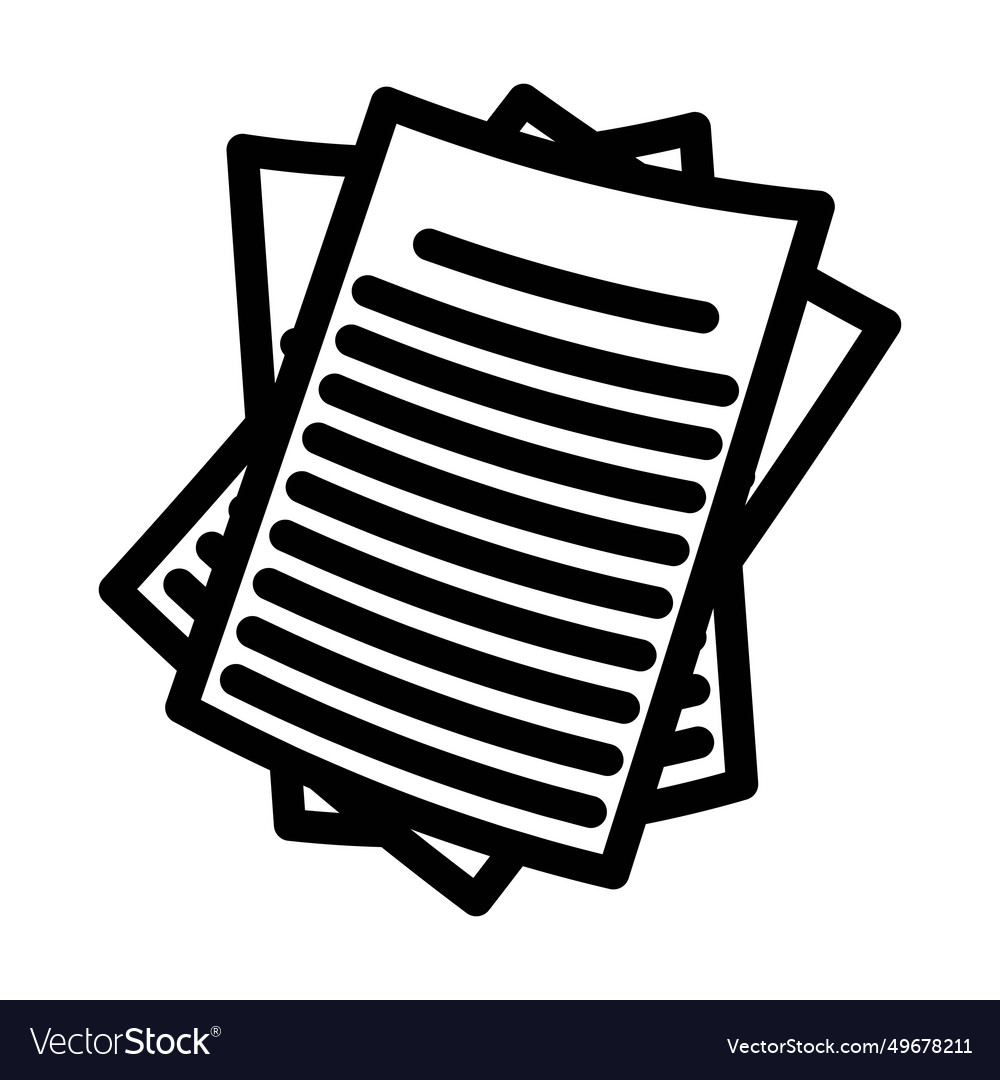 Pages stacked list line icon