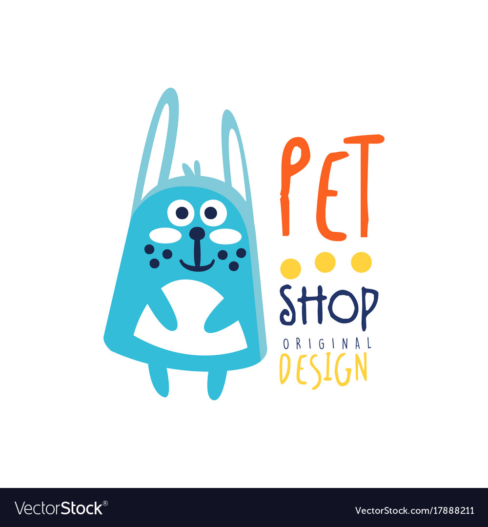 Pet shop colorful logo template original design