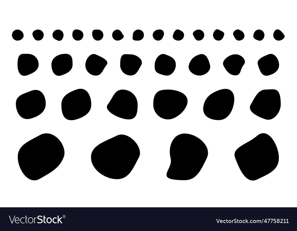 Set of blob shapes collection