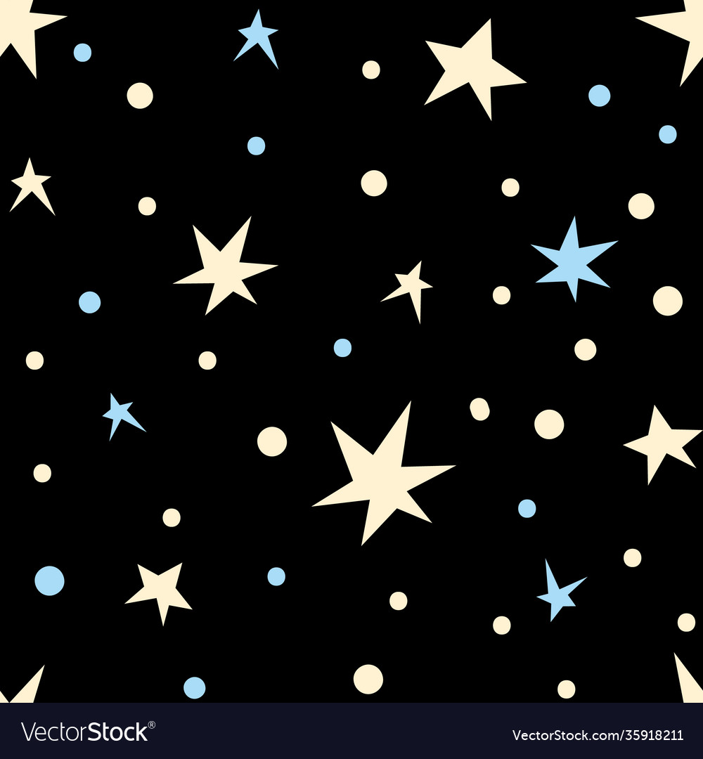 Space cartoon kids doddle seamless pattern