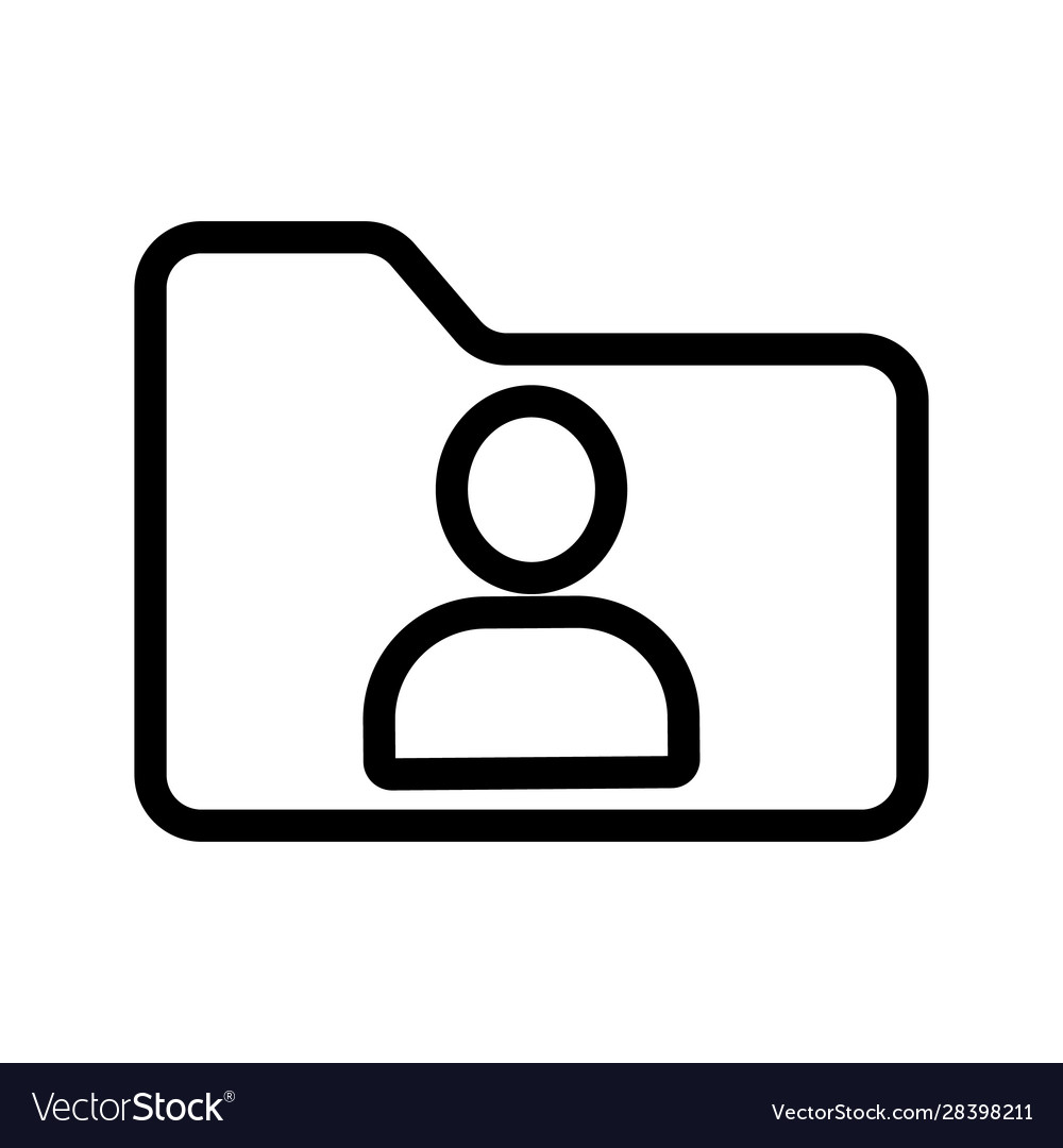 User folder is an icon isolated Vector Image User folder is an icon isolated