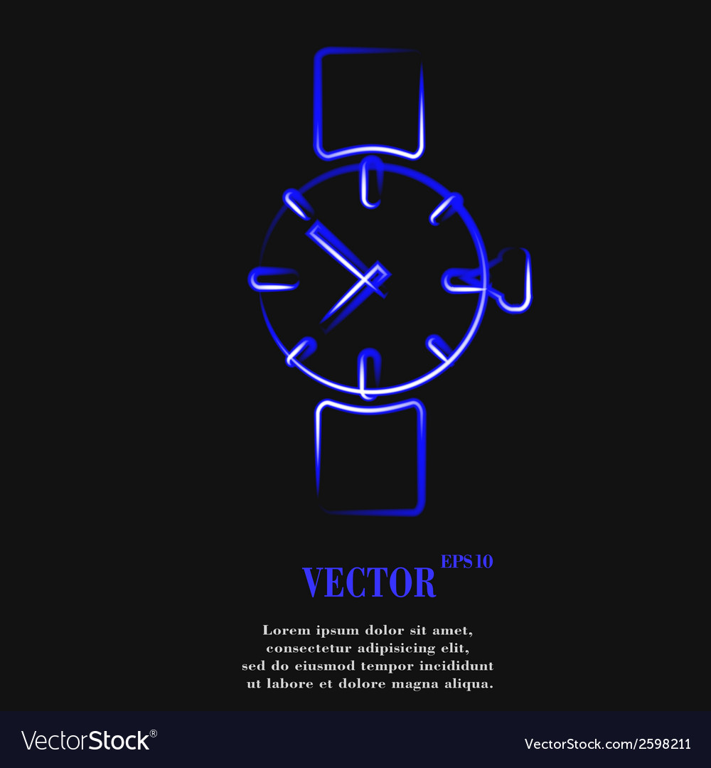 Watchclock flat modern web button and space