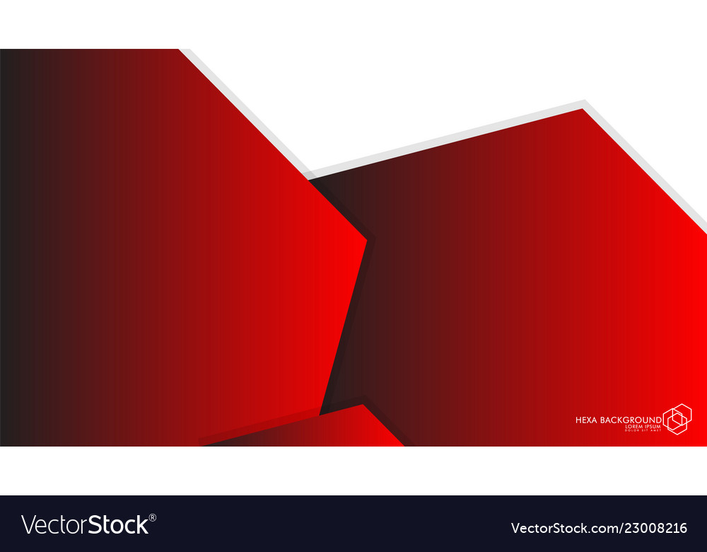 Abstract background hexagon red light and shadow