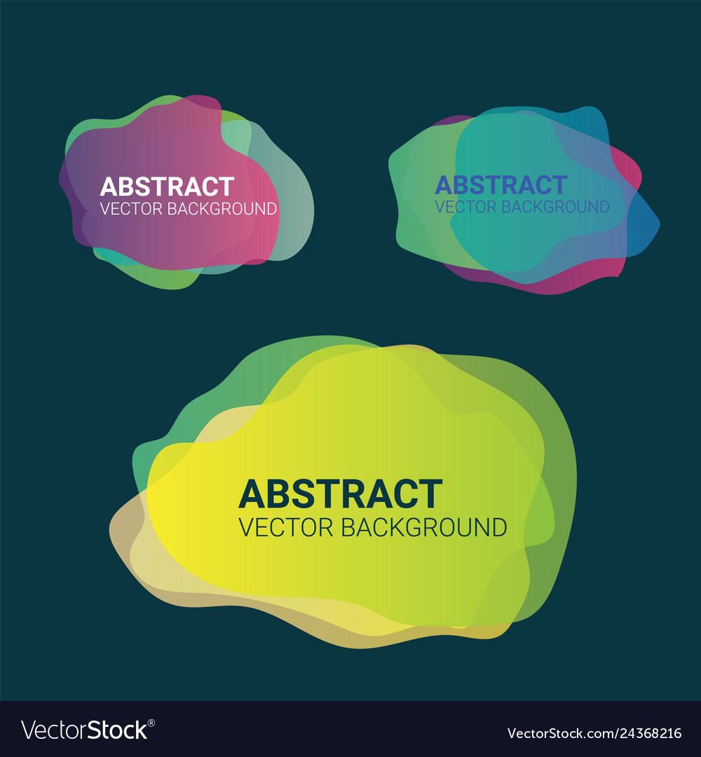 Abstract blur free form shapes color gradient vector image Abstract blur free form shapes color gradient