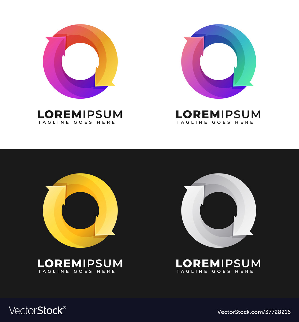 Abstract circle loop modern logo template vector image Abstract circle loop modern logo template