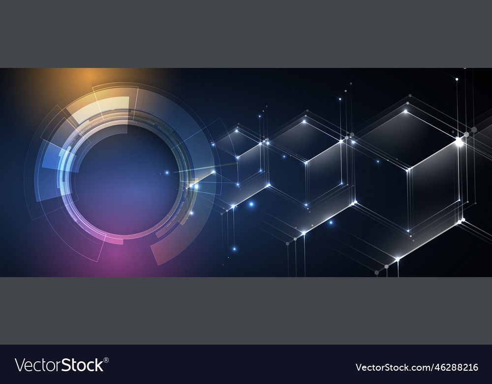 Abstract futuristic fade computer technology vector image Abstract futuristic fade computer technology
