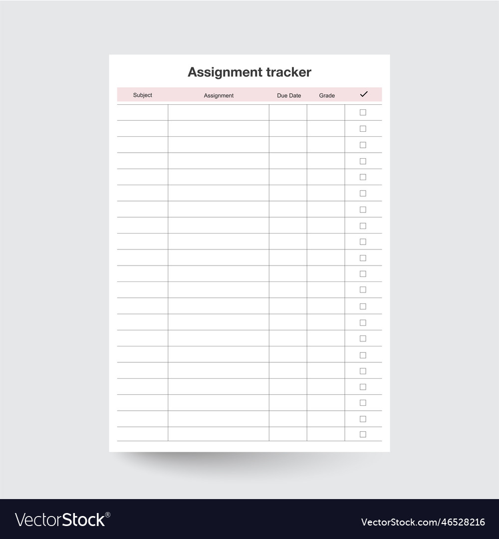 Assignment tracker