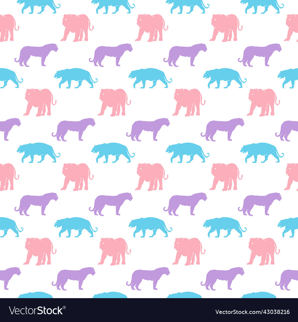 Black panther seamless pattern Royalty Free Vector Image