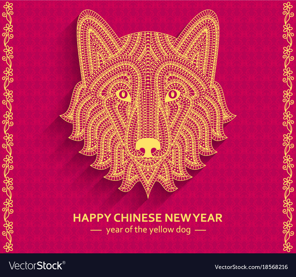 Chinese new year background with creative stylized