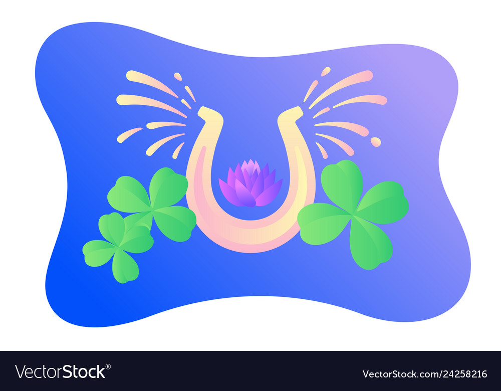 Clover leaves on a gradient background web teaser