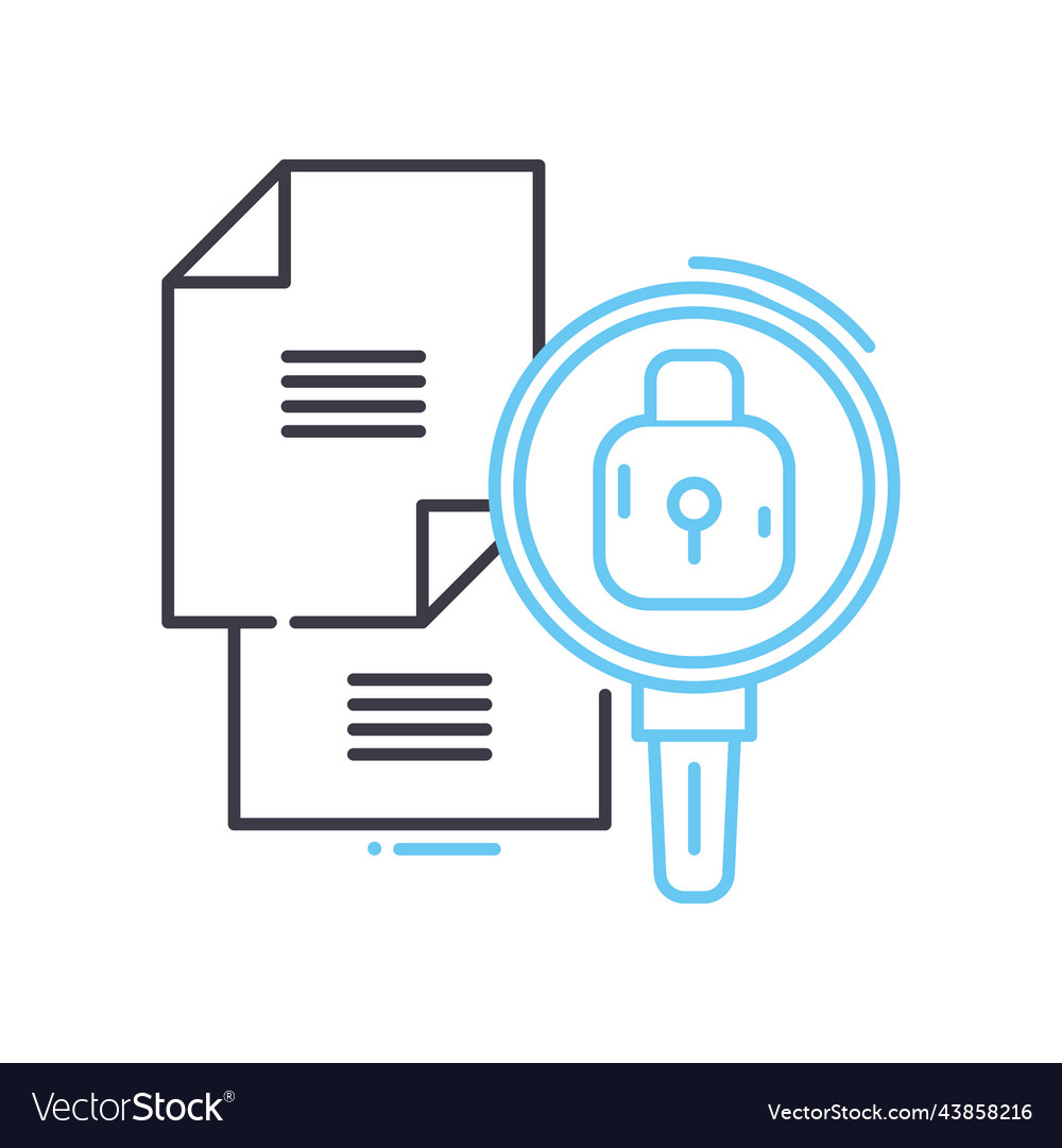 Data access line icon outline symbol