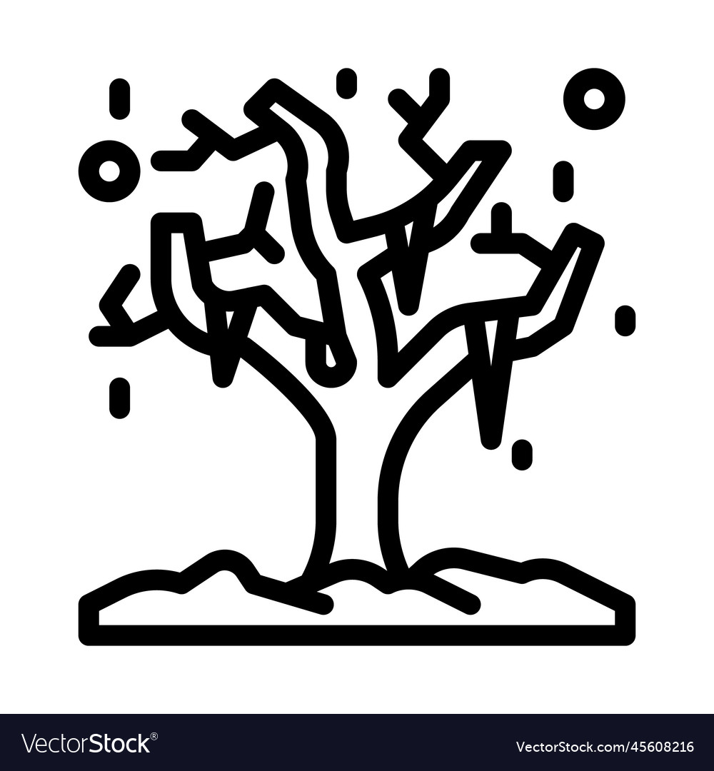 Dry tree icon in outline style