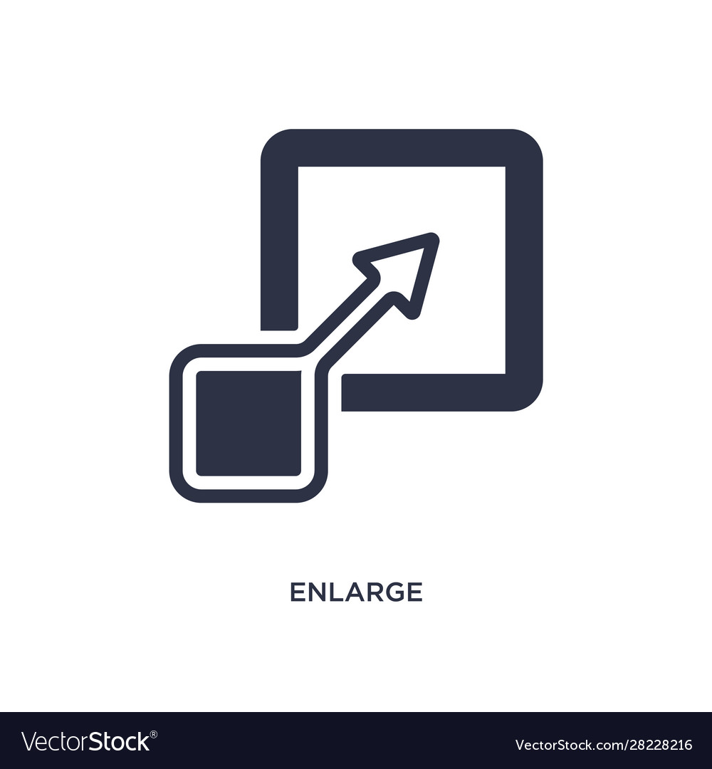 Enlarge icon on white background simple element