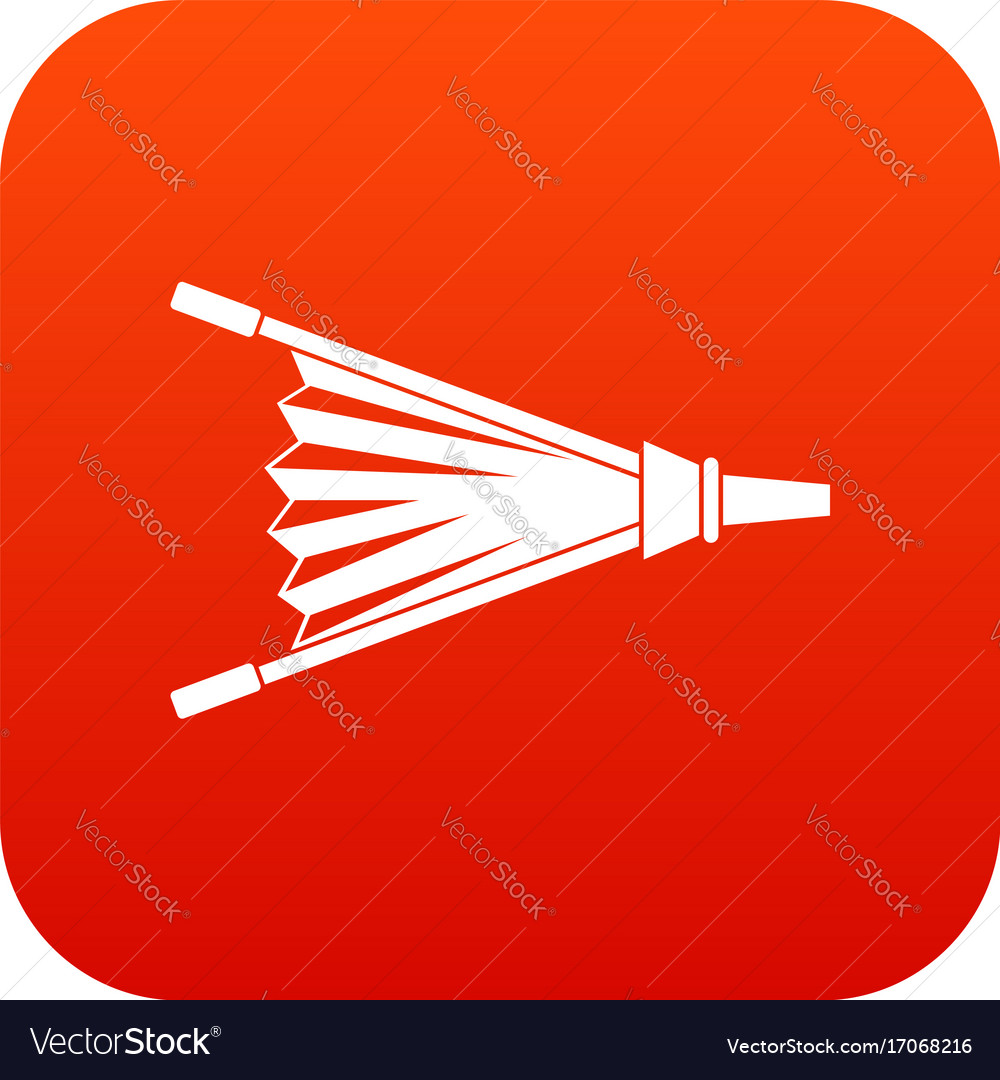 Fire Bellows Icon Digital Red Royalty Free Vector Image